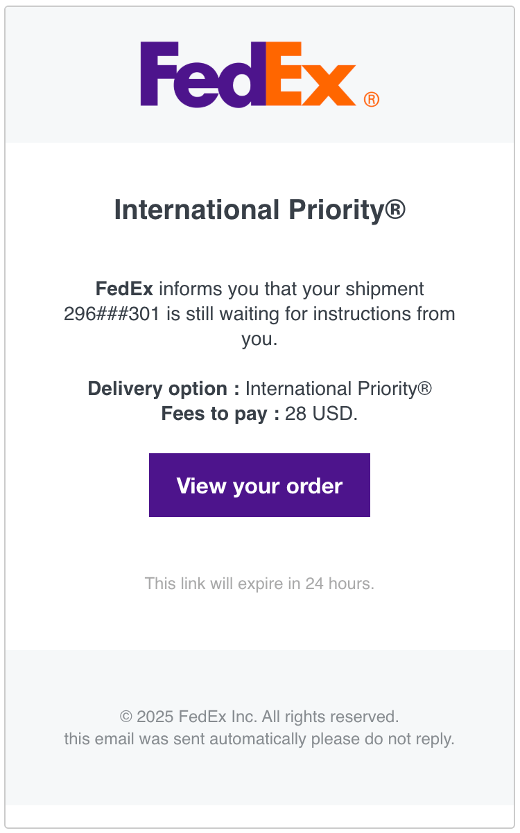 利用FedEx和PayPal诈骗 利用FedEx和PayPal诈骗